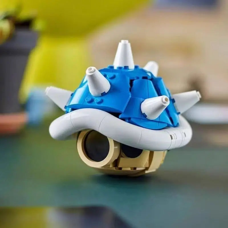 2025 new MOC Game Anime Figures   Spiny Shell Turtle Model Sets Creative  Kid Toys Christmas Gift