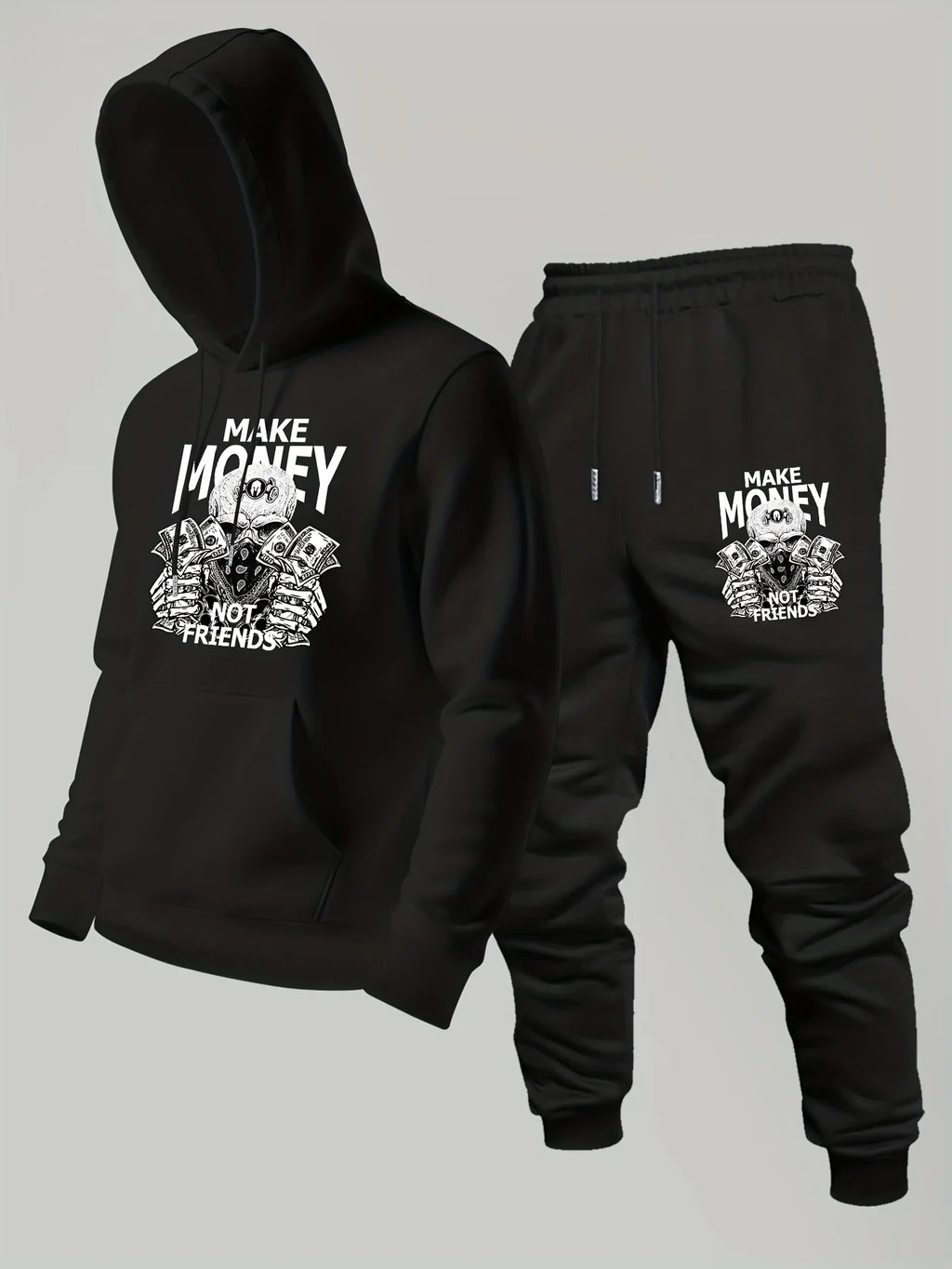 2026 new Men's Printed Hoodie Sweatshirt & Pants 2PCS Set Autumn Winter Casual Sport Outdoor Tracksuit Male Long Sleeve Tops