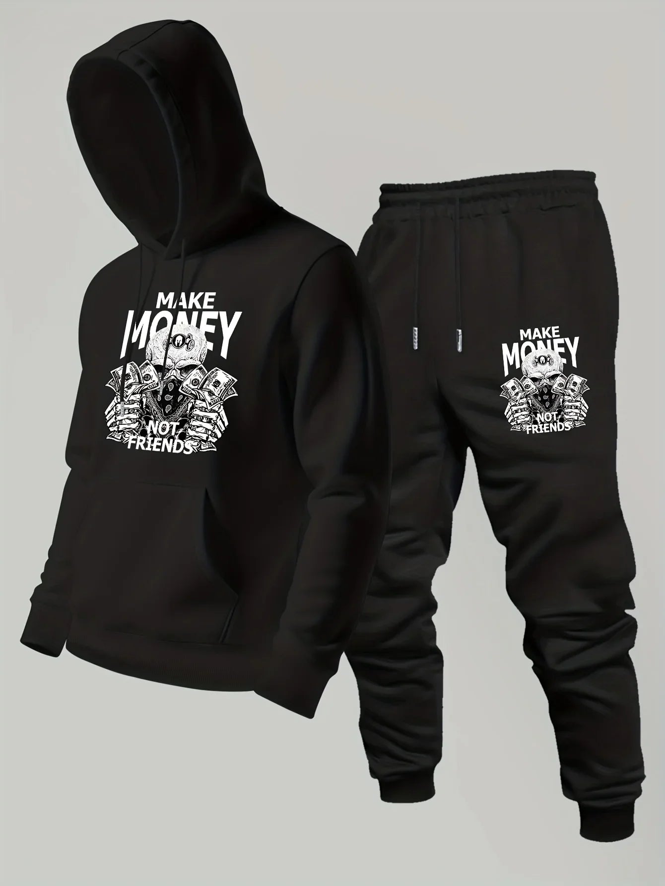 2026 new Men's Printed Hoodie Sweatshirt & Pants 2PCS Set Autumn Winter Casual Sport Outdoor Tracksuit Male Long Sleeve Tops