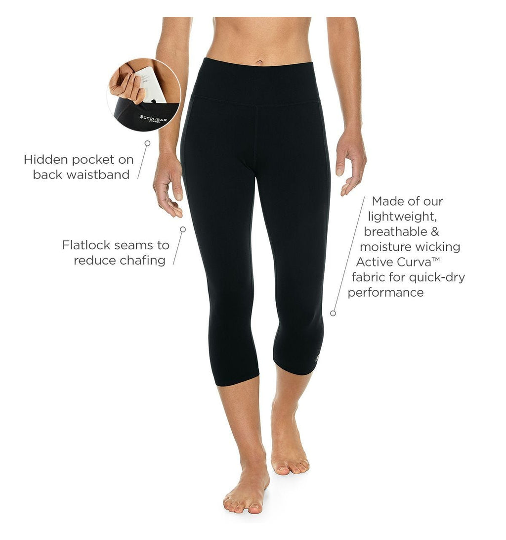 Asana | Women's High-Rise Yoga Capris | Black