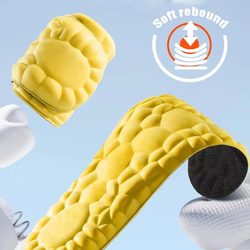 4D Cloud Technology Sports Insoles for Shoes PU Sole Soft Breathable Shock Absorption Cushion Running Orthopedic Care Insoles