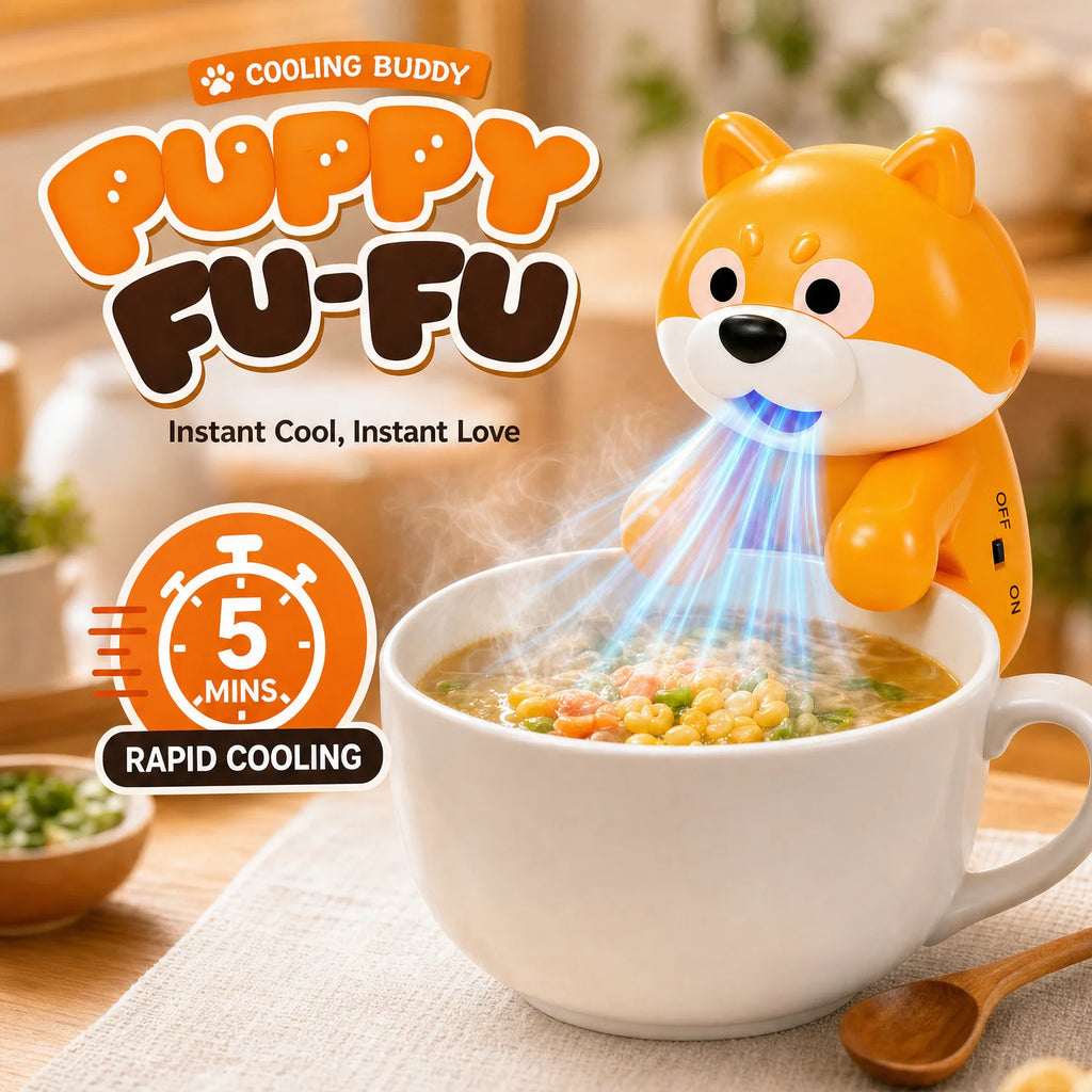 Cute Shiba Inu Food Cooling Fan, Rechargeable Portable Cup Fan For Hot Coffee & Soup, 3 Speeds Mini Cooler For Kids