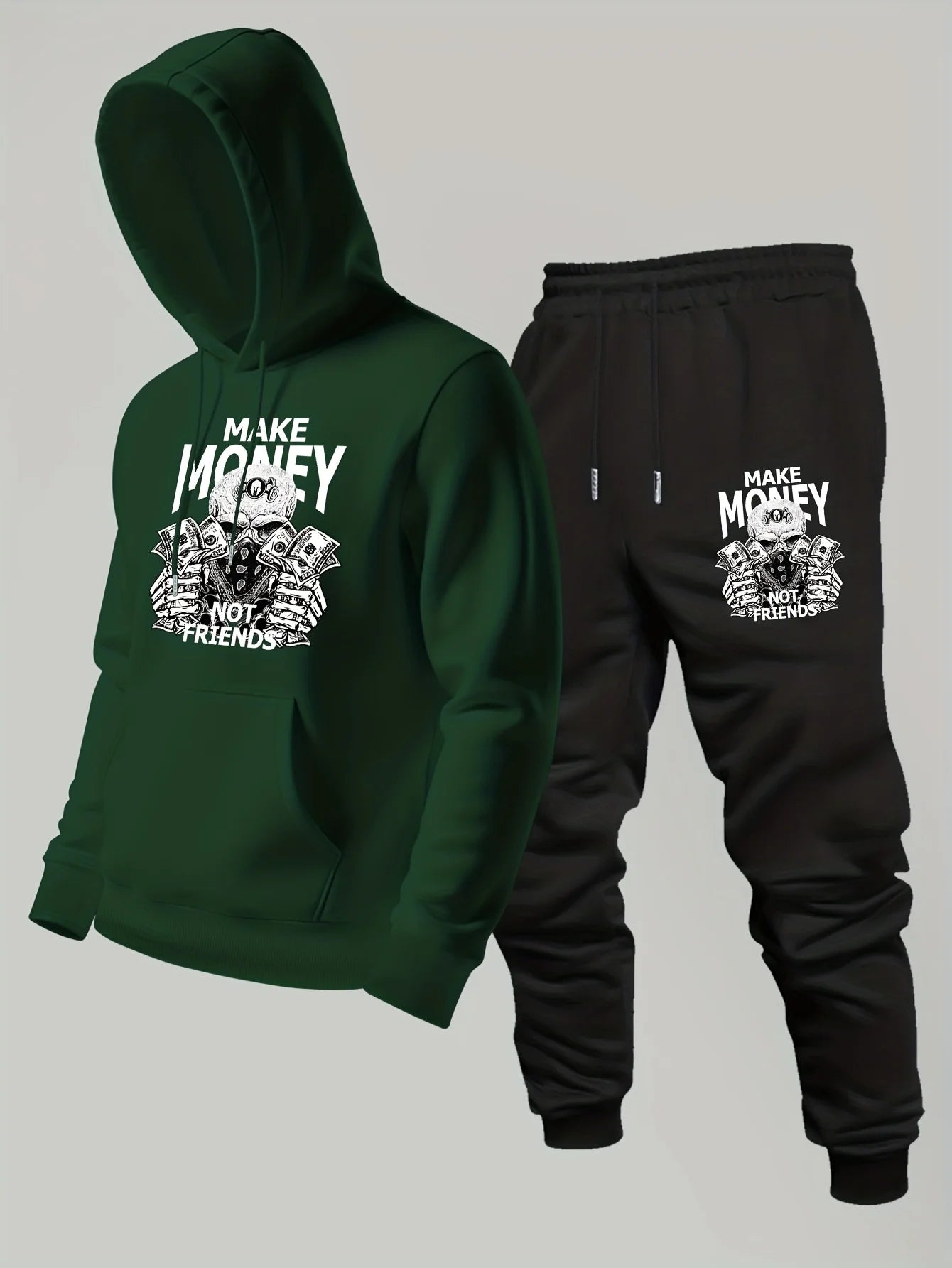2026 new Men's Printed Hoodie Sweatshirt & Pants 2PCS Set Autumn Winter Casual Sport Outdoor Tracksuit Male Long Sleeve Tops