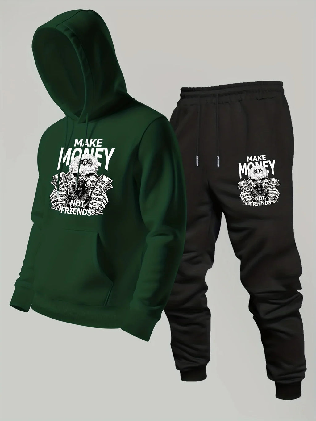 2026 new Men's Printed Hoodie Sweatshirt & Pants 2PCS Set Autumn Winter Casual Sport Outdoor Tracksuit Male Long Sleeve Tops
