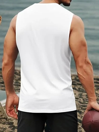 Men's Tank Top Sets 2026 Summer Quick drying jogging suit sweatshirt set seaside beach  running Breathable oversize sports