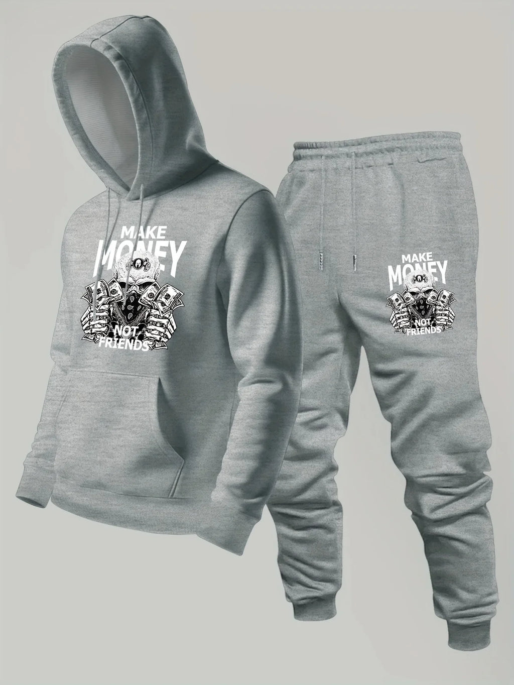 2026 new Men's Printed Hoodie Sweatshirt & Pants 2PCS Set Autumn Winter Casual Sport Outdoor Tracksuit Male Long Sleeve Tops