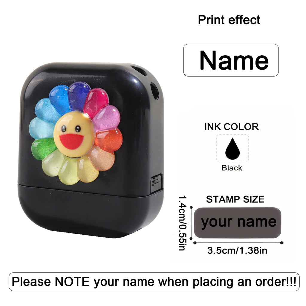 Personalized Custom Kids Name Stamp Cute Signature Text Seal Waterproof Ink Kindergarten Clothes Label Customized Name Stamp
