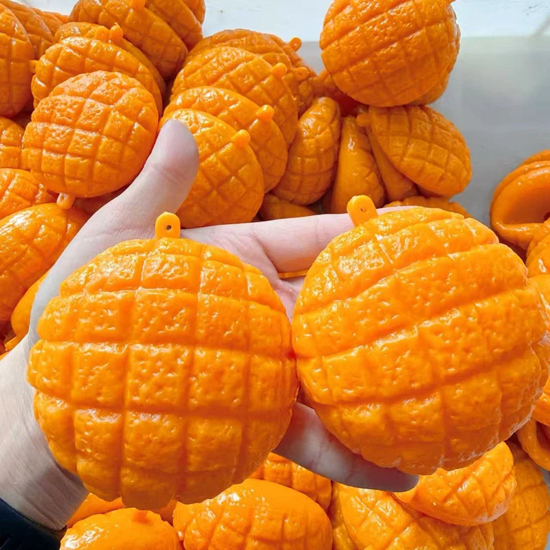 Food Shaped Stress Relief Pineapple Bun Squishy Moldable Bounce Ball ASMR Sensory Fidget Squeeze Toy For Kids Adults Daily Relax