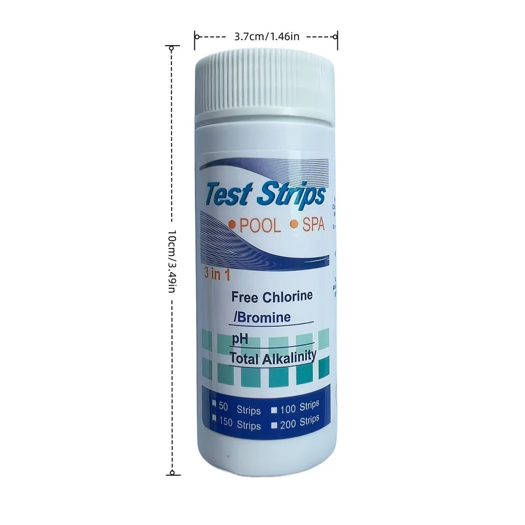 Chlorine PH Test Strips SPA Swimming Pool Aquarium Fish Tank Water Tester Paper Residual Chlorine PH Value Alkalinity Hardness