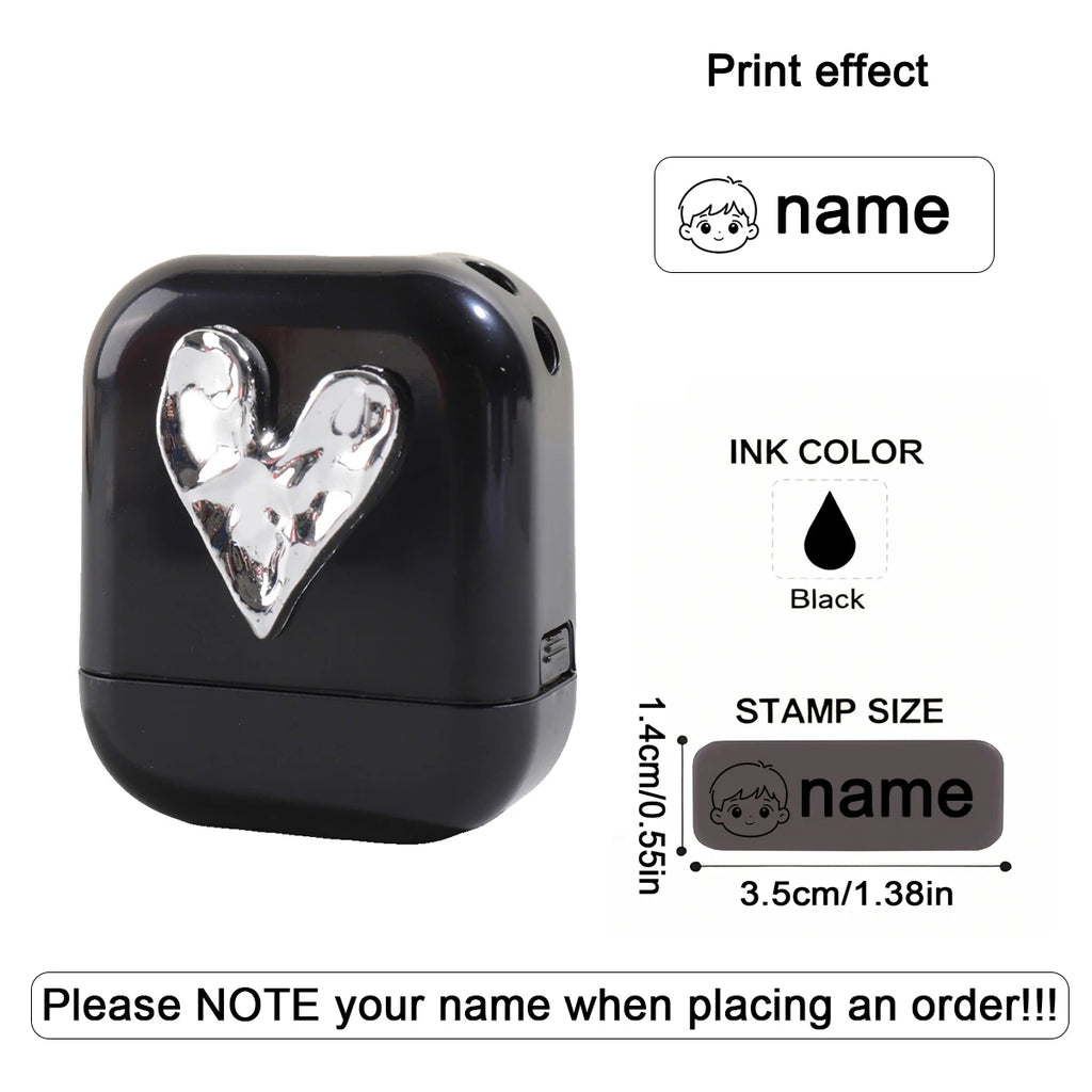 Personalized Custom Kids Name Stamp Cute Signature Text Seal Waterproof Ink Kindergarten Clothes Label Customized Name Stamp