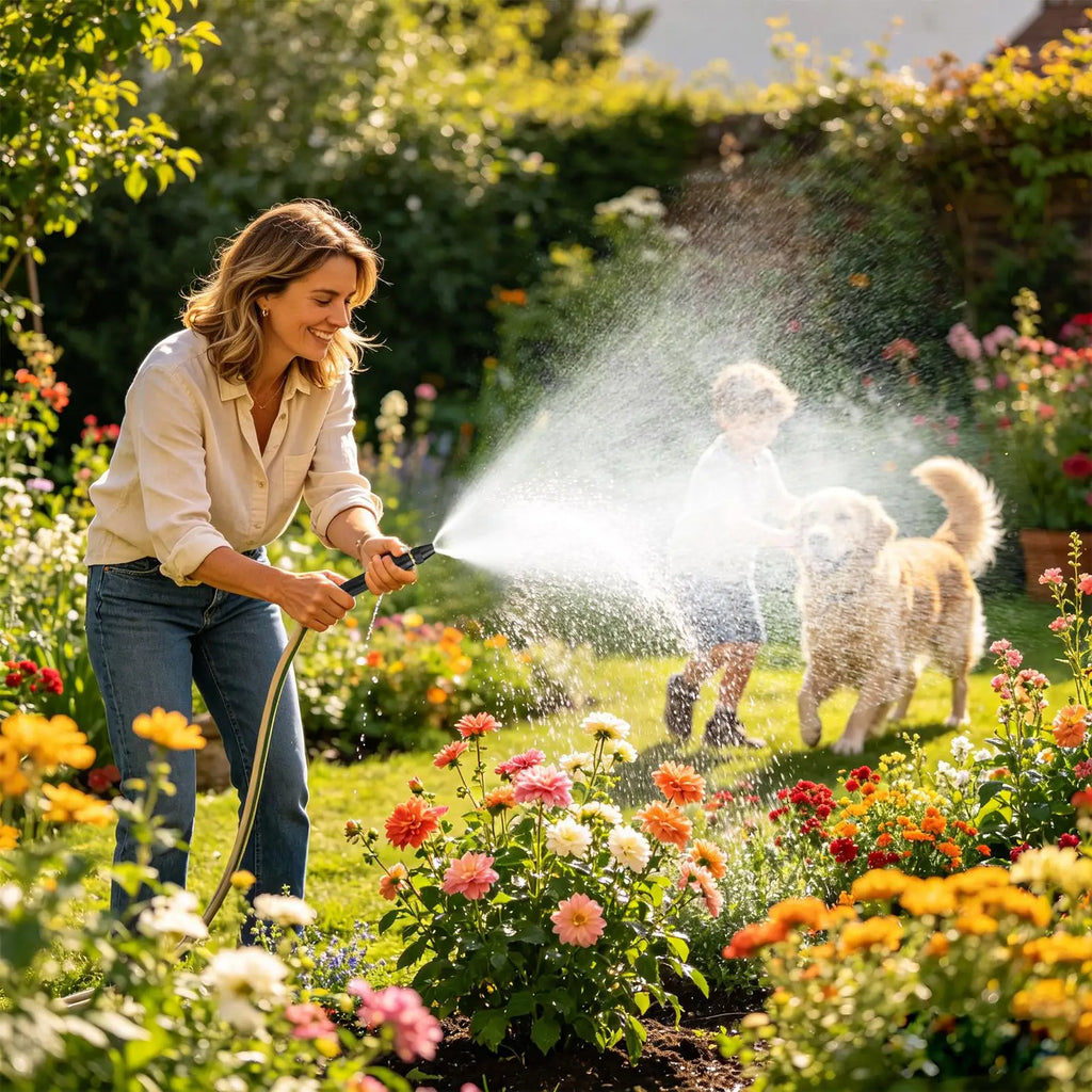 High Pressure Water Hose Nozzle 3-Mode Power Washer Nozzle Head Car Pressure Washing Sprayer for Garden Lawn Backyard Fence