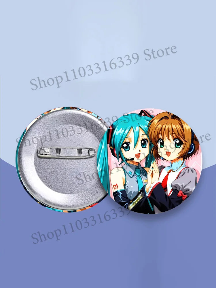 New Anime Hatsunes Miku Badge Anime Peripheral Cute Pin Cartoon Brooch Kawaii DIY Itbag Clothes Badge Collectible Kids Toys Gift