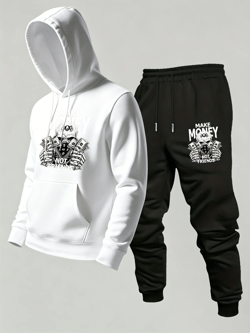 2026 new Men's Printed Hoodie Sweatshirt & Pants 2PCS Set Autumn Winter Casual Sport Outdoor Tracksuit Male Long Sleeve Tops
