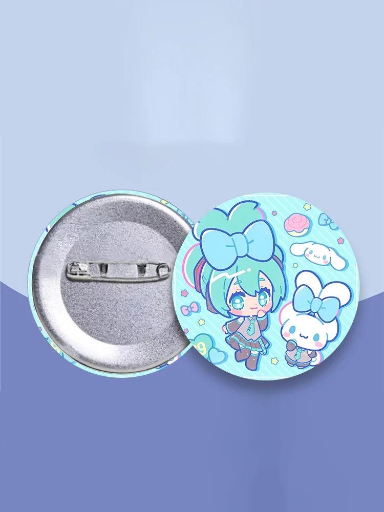 New Anime Hatsunes Miku Badge Anime Peripheral Cute Pin Cartoon Brooch Kawaii DIY Itbag Clothes Badge Collectible Kids Toys Gift