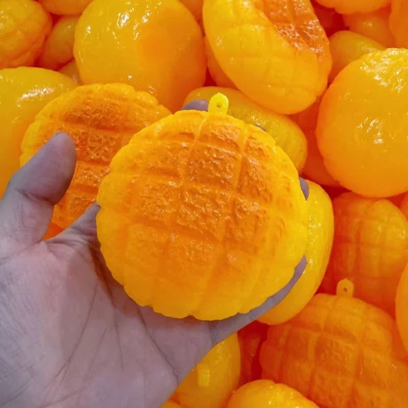 Food Shaped Stress Relief Pineapple Bun Squishy Moldable Bounce Ball ASMR Sensory Fidget Squeeze Toy For Kids Adults Daily Relax