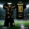 Summer New Item # Mbappe No.10 # Men's and Women's Commemorative T-shirt Shorts Football Sports Set Loose 3D Quick Drying Kids