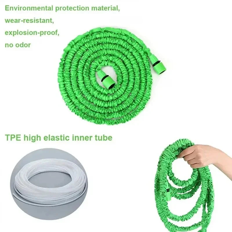 High Pressure Car Wash Hose Garden Hose Expandable Flexible Magic Water Pipes Home Garden Daily Watering Tools 25FT-200FT