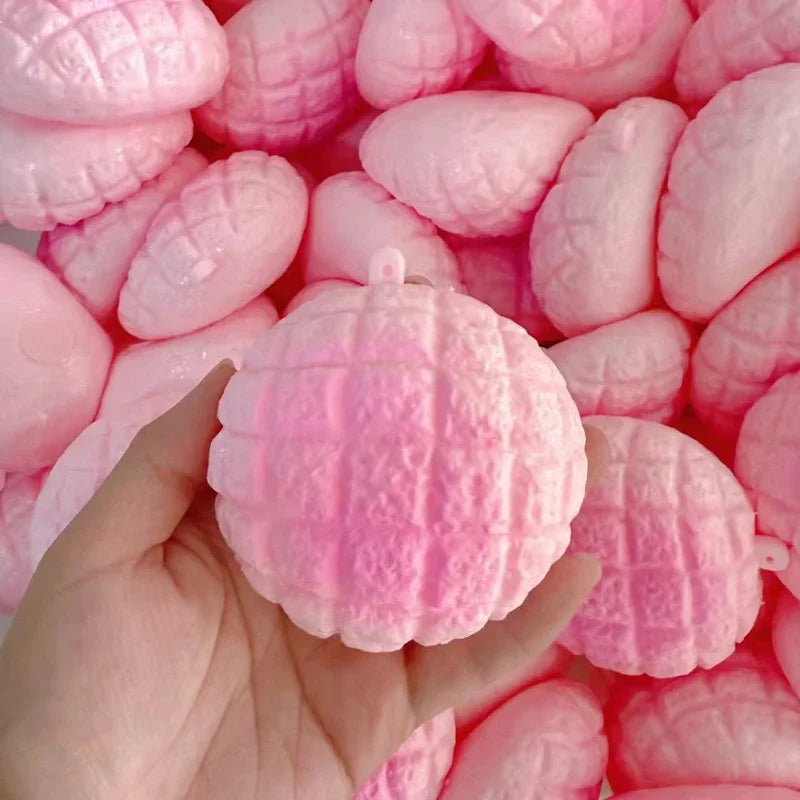 Food Shaped Stress Relief Pineapple Bun Squishy Moldable Bounce Ball ASMR Sensory Fidget Squeeze Toy For Kids Adults Daily Relax