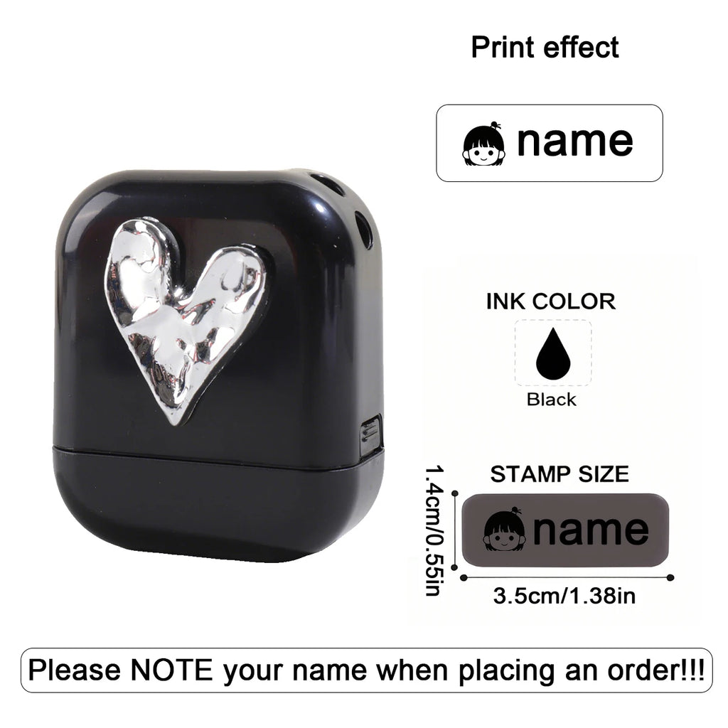 Personalized Custom Kids Name Stamp Cute Signature Text Seal Waterproof Ink Kindergarten Clothes Label Customized Name Stamp
