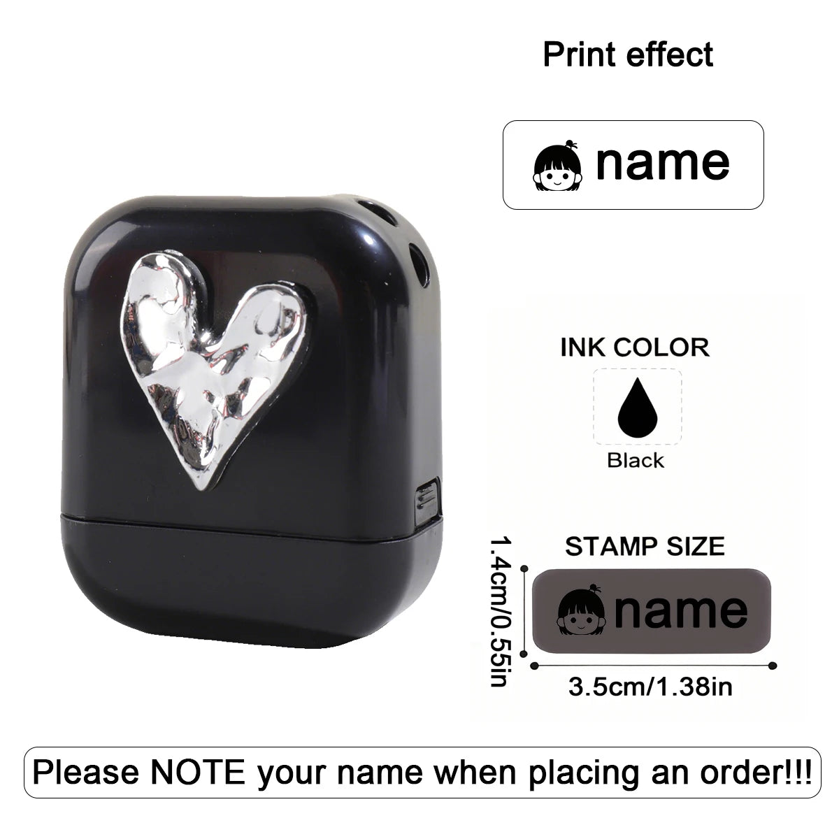 Personalized Custom Kids Name Stamp Cute Signature Text Seal Waterproof Ink Kindergarten Clothes Label Customized Name Stamp