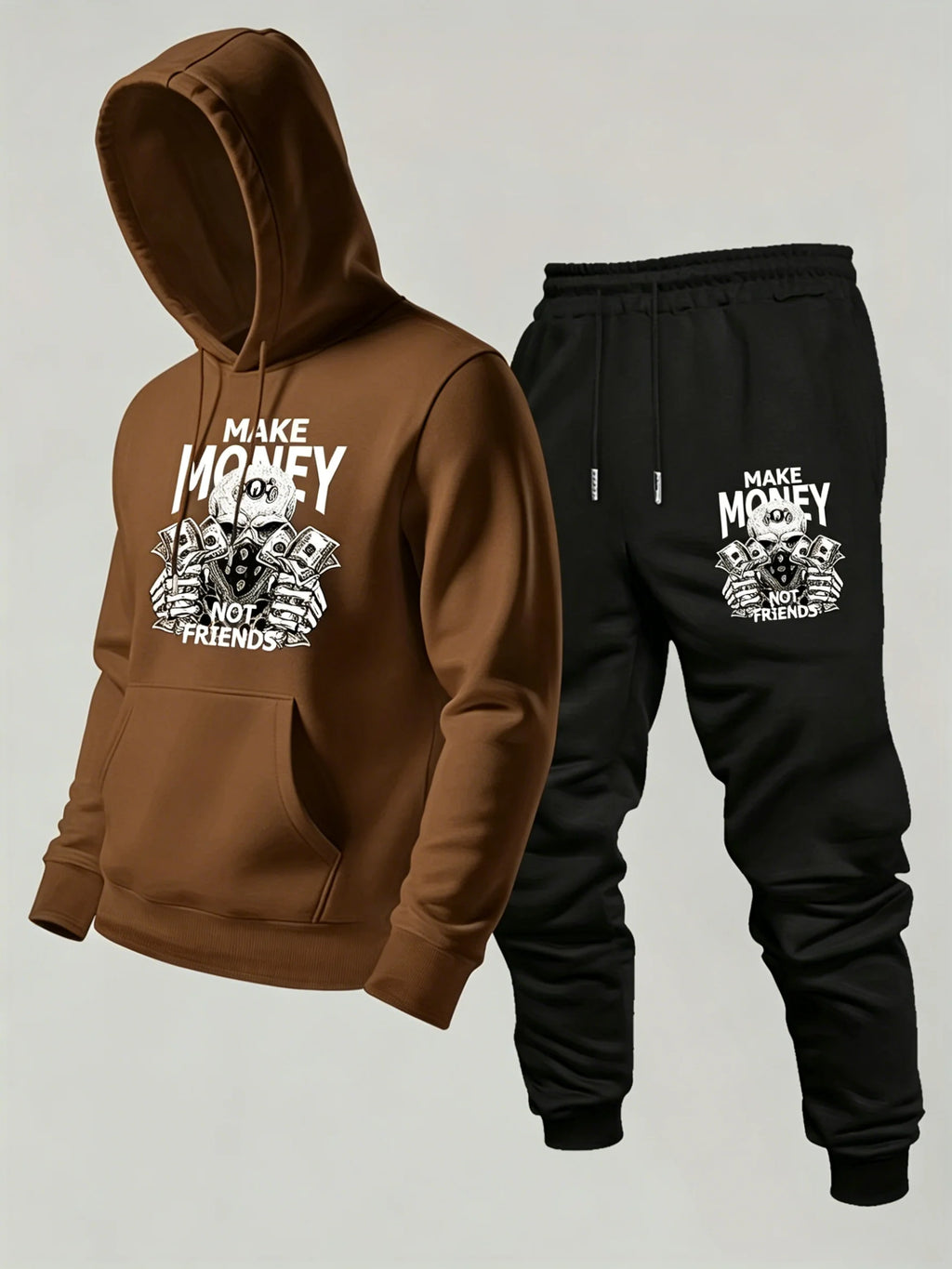 2026 new Men's Printed Hoodie Sweatshirt & Pants 2PCS Set Autumn Winter Casual Sport Outdoor Tracksuit Male Long Sleeve Tops