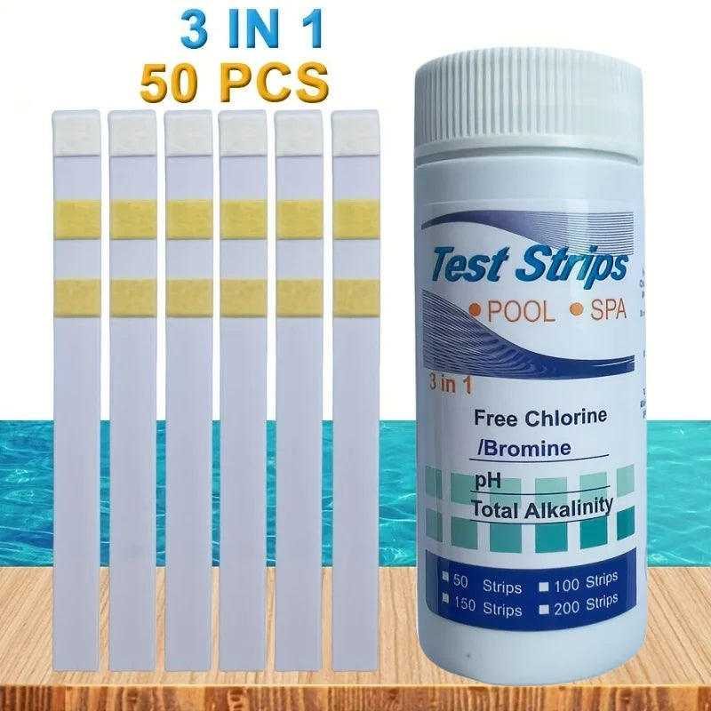 Chlorine PH Test Strips SPA Swimming Pool Aquarium Fish Tank Water Tester Paper Residual Chlorine PH Value Alkalinity Hardness