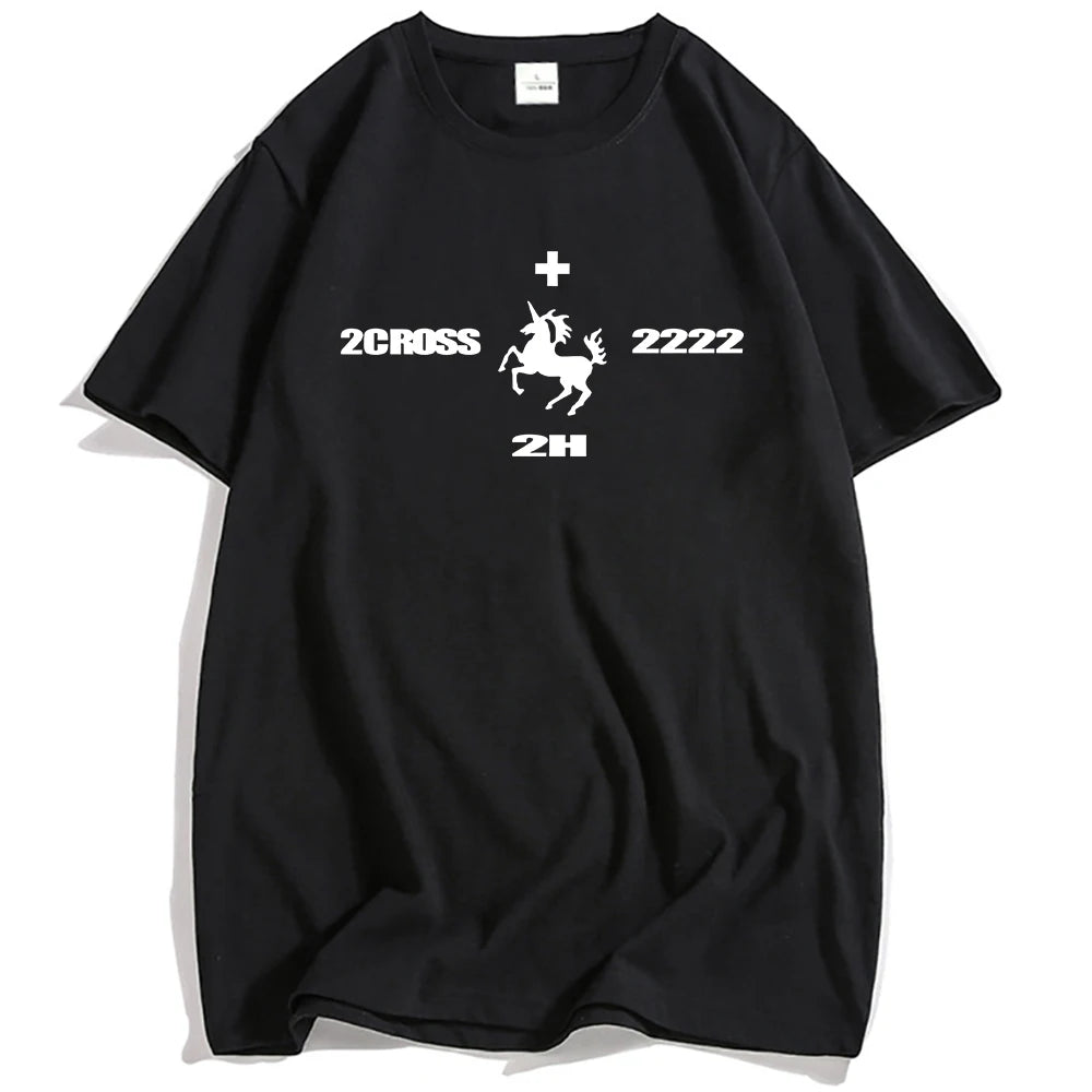 2hollis Rapper Grunge Streetwear Summer Short Sleeve T-shirt Loose Hip Hop Male T Shirt O-neck Fashion Women Tshirts