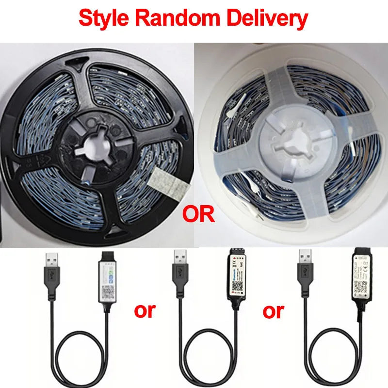 RGB LED Light Strip Lights USB 5V TV Backlight Atmosphere Lights APP Remote Control Flexible Lamp Tape Christmas Party Light