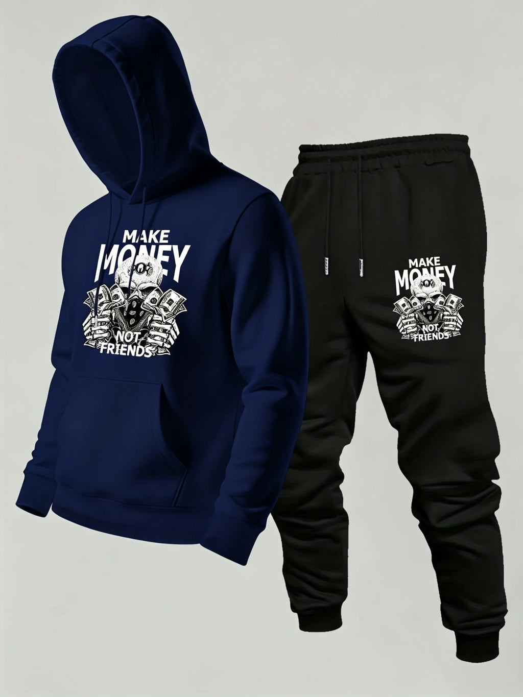 2026 new Men's Printed Hoodie Sweatshirt & Pants 2PCS Set Autumn Winter Casual Sport Outdoor Tracksuit Male Long Sleeve Tops