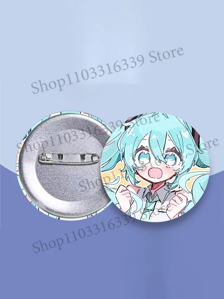 New Anime Hatsunes Miku Badge Anime Peripheral Cute Pin Cartoon Brooch Kawaii DIY Itbag Clothes Badge Collectible Kids Toys Gift