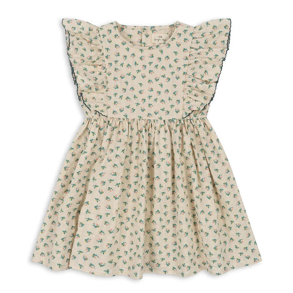 2026 Summer KS Girls Gauze Floral Cotton Dress Kids Clothes Flying Sleeve T Shirts Shorts Romper Suits Soft Breathable Vacation