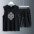 Men's Tank Top Sets 2026 Summer Quick drying seaside Suit for man tracksuit  for man sports running oversize  beach Breathable