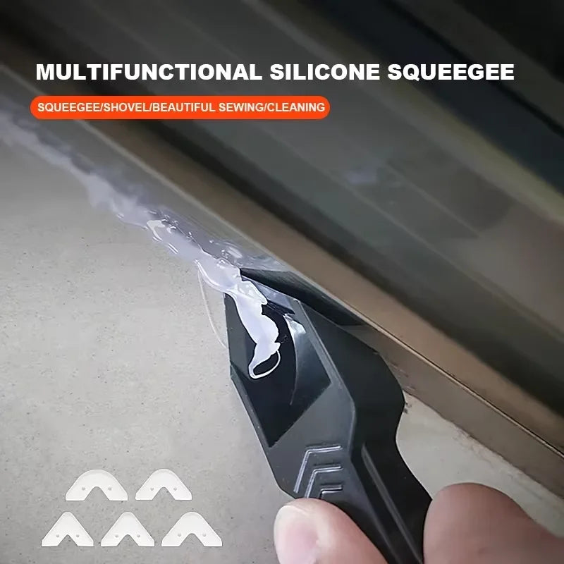 Silicone scraper blade glue remover filler corner grout crack mud tool filler scraper set multi-functional home use