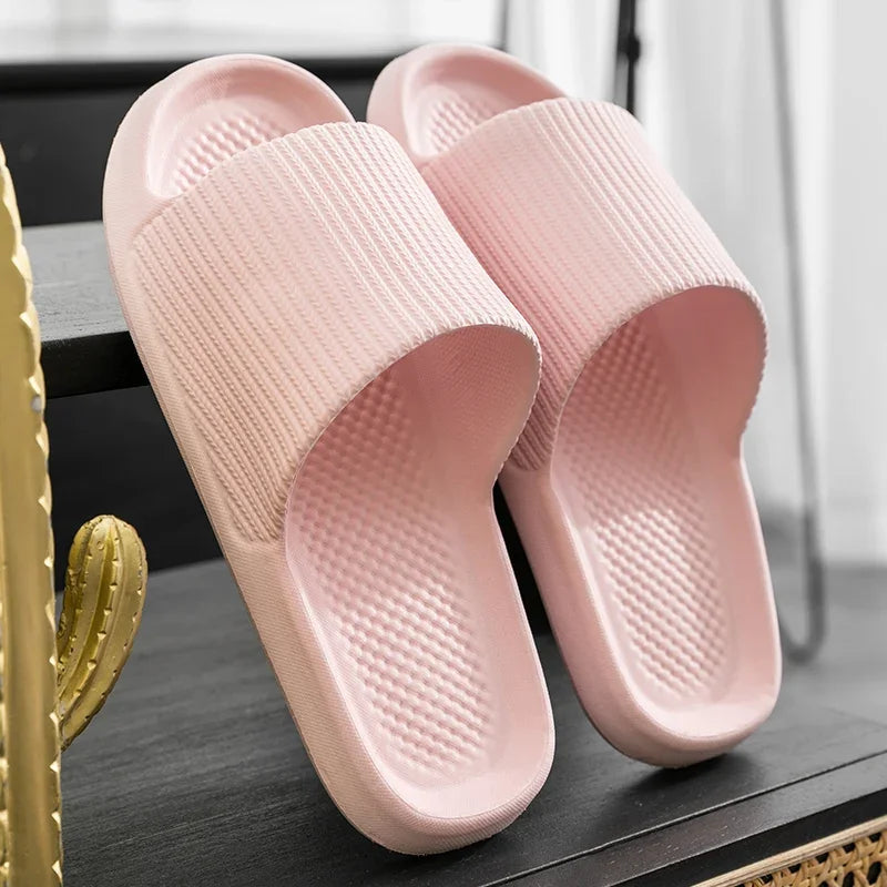 Non-Slip EVA Soft Sole Massage Shower Shoes for Men and Women, Couples, Waterproof, Home, Leisure, Bathroom Slippers, Fashion
