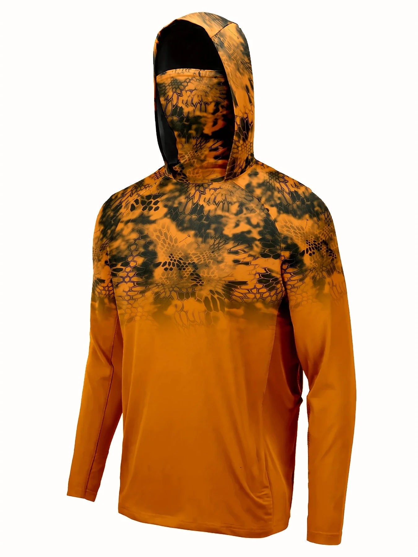 2026 New Model UV-Resistant Fishing Shirt with Long Sleeves and Hooded Collar - UV-Resistant Fishing Mask Clothing