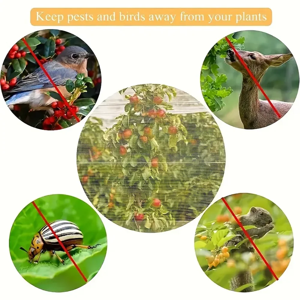 Extra-Thick Garden Netting With Drawstring & Zipper-Insect &Bird Protection For Fruits,Citrus,Flowers Pe Material Insect Netting