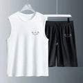 Men's Tank Top Sets 2026 Summer Quick drying jogging suit sweatshirt set seaside beach  running Breathable oversize sports