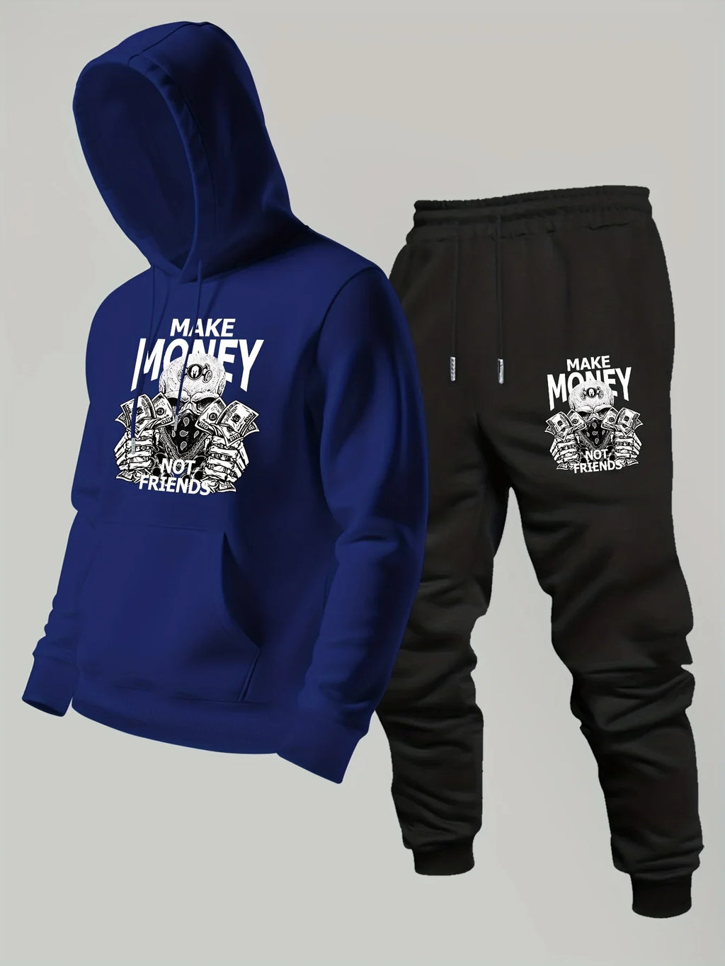 2026 new Men's Printed Hoodie Sweatshirt & Pants 2PCS Set Autumn Winter Casual Sport Outdoor Tracksuit Male Long Sleeve Tops