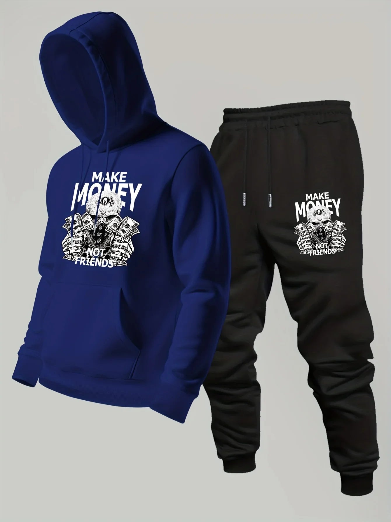 2026 new Men's Printed Hoodie Sweatshirt & Pants 2PCS Set Autumn Winter Casual Sport Outdoor Tracksuit Male Long Sleeve Tops