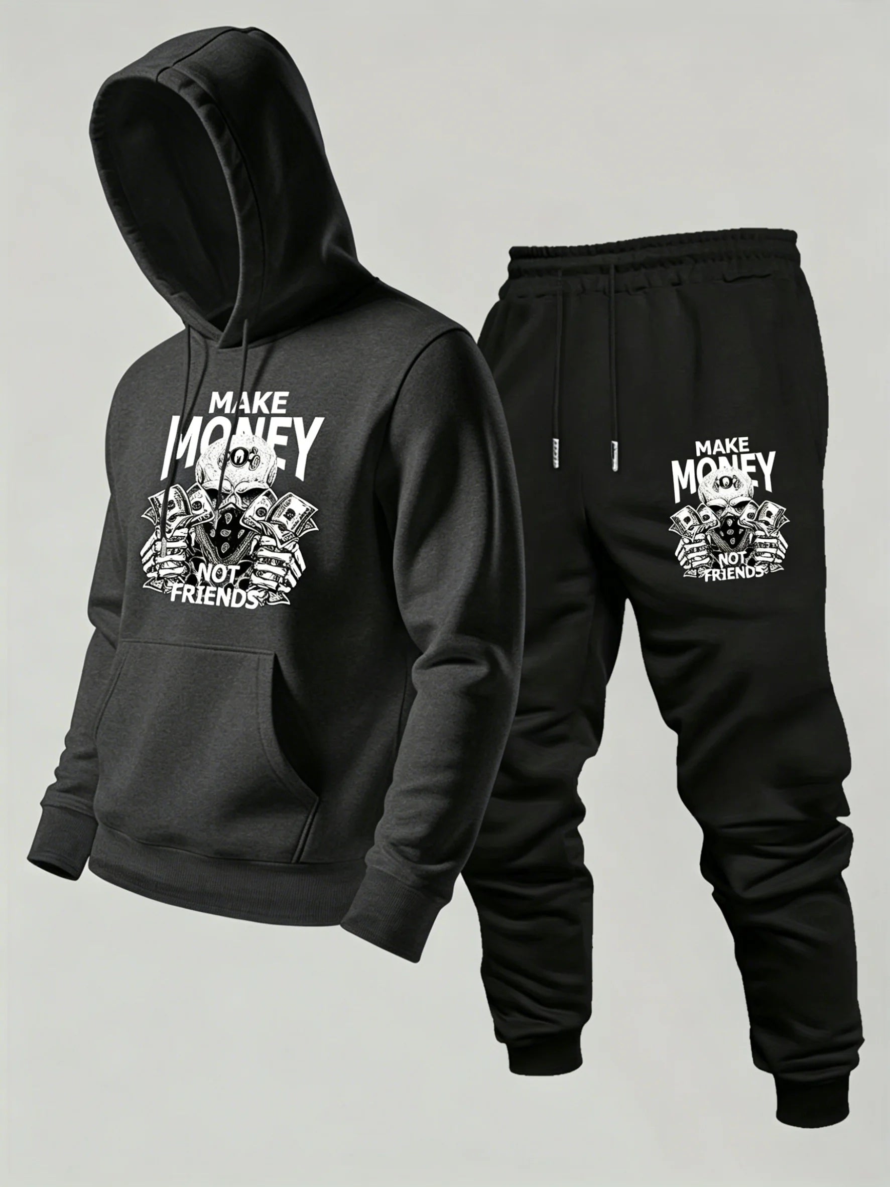 2026 new Men's Printed Hoodie Sweatshirt & Pants 2PCS Set Autumn Winter Casual Sport Outdoor Tracksuit Male Long Sleeve Tops