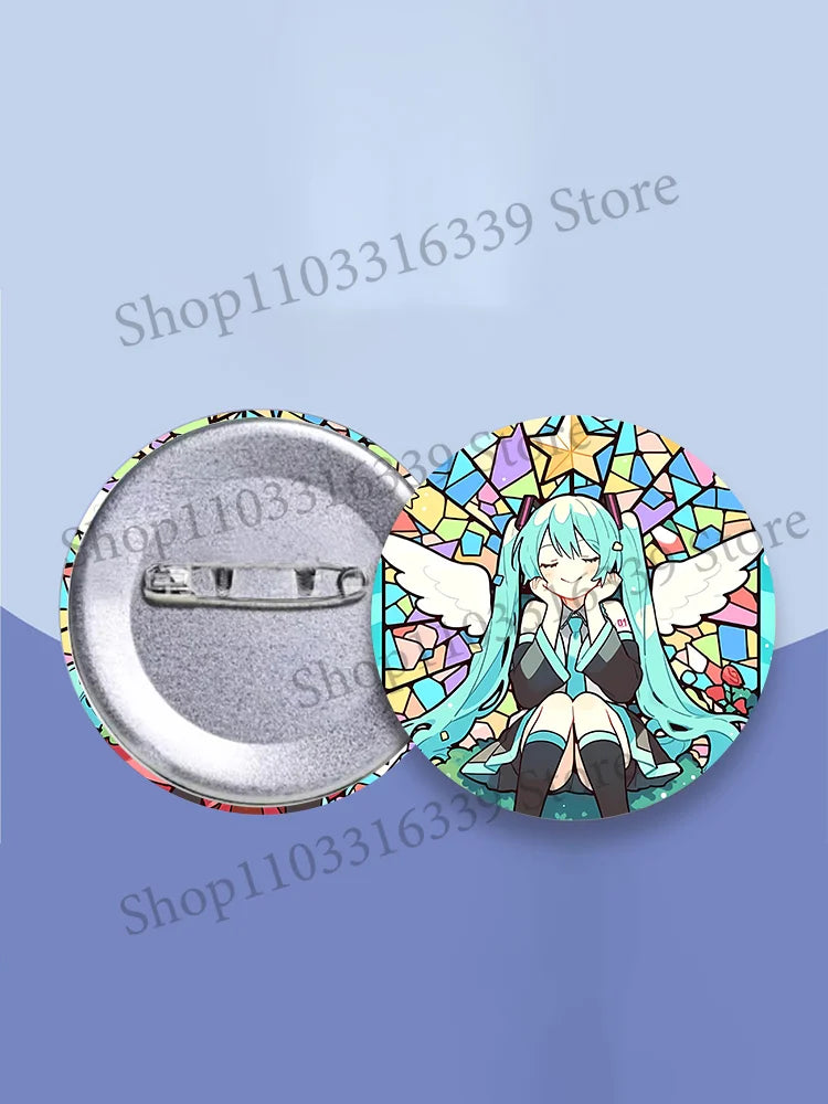 New Anime Hatsunes Miku Badge Anime Peripheral Cute Pin Cartoon Brooch Kawaii DIY Itbag Clothes Badge Collectible Kids Toys Gift