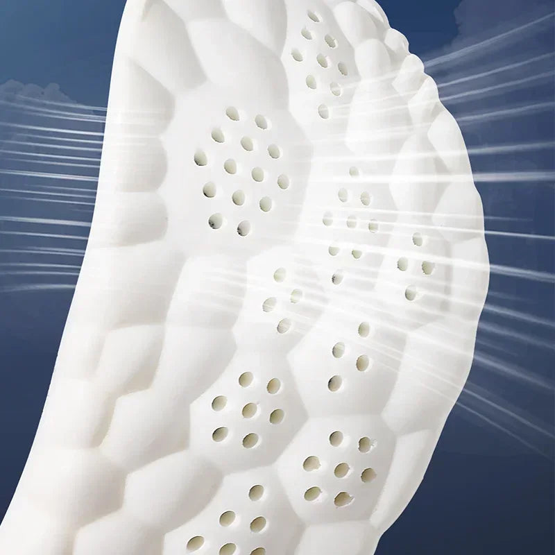 Soft Breathable Shock Absorption Cushion Running Insoles 4D Cloud Technology PU Sole Sports Insoles For Orthopedic Care 2026 New