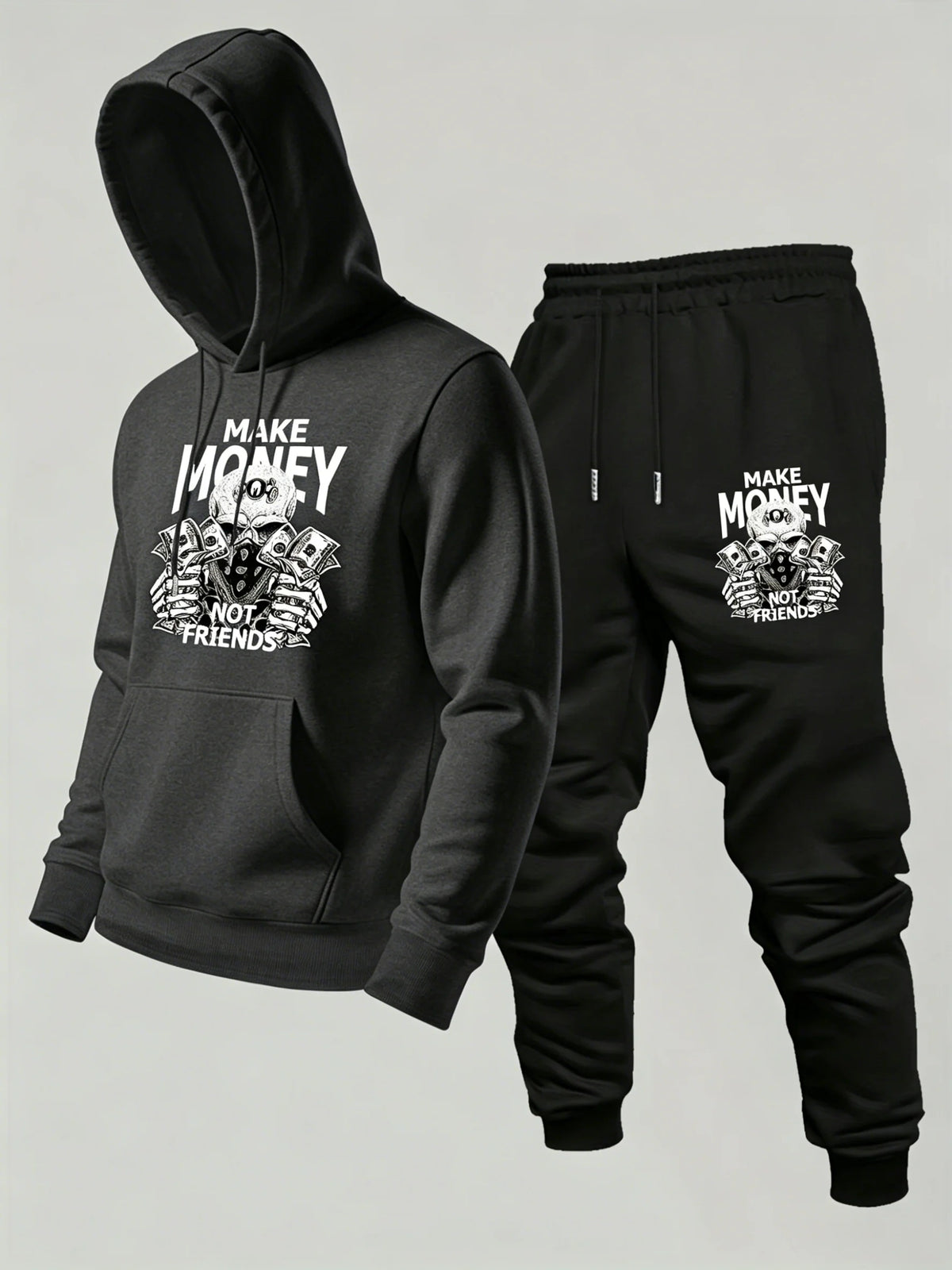 2026 new Men's Printed Hoodie Sweatshirt & Pants 2PCS Set Autumn Winter Casual Sport Outdoor Tracksuit Male Long Sleeve Tops