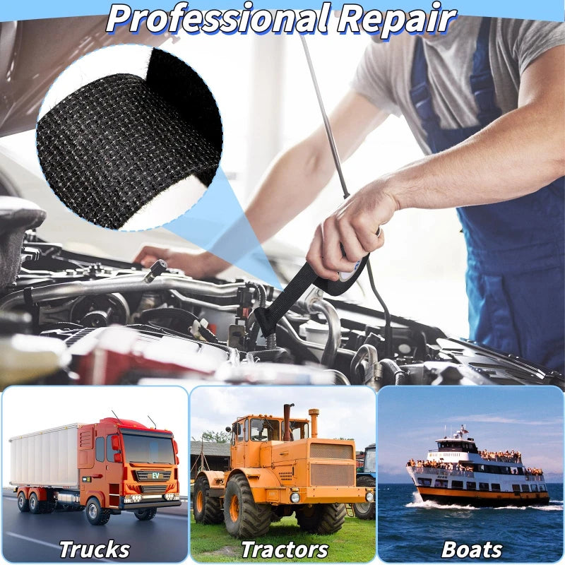 High Temperature Wire Harness Cloth Tape Automotive Cable Loom Heatproof Fabric Adhesive Tape for Engine Electrical Insulation