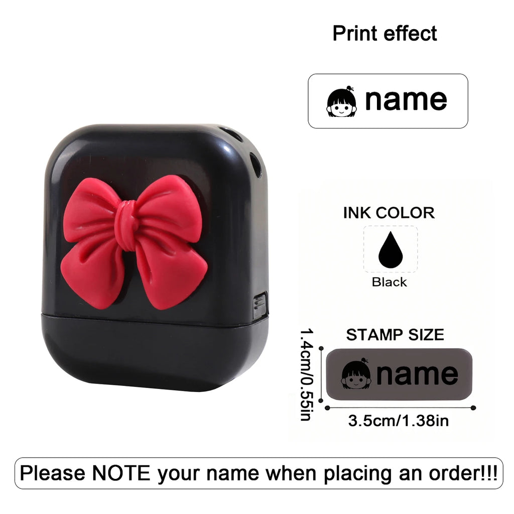 Personalized Custom Kids Name Stamp Cute Signature Text Seal Waterproof Ink Kindergarten Clothes Label Customized Name Stamp