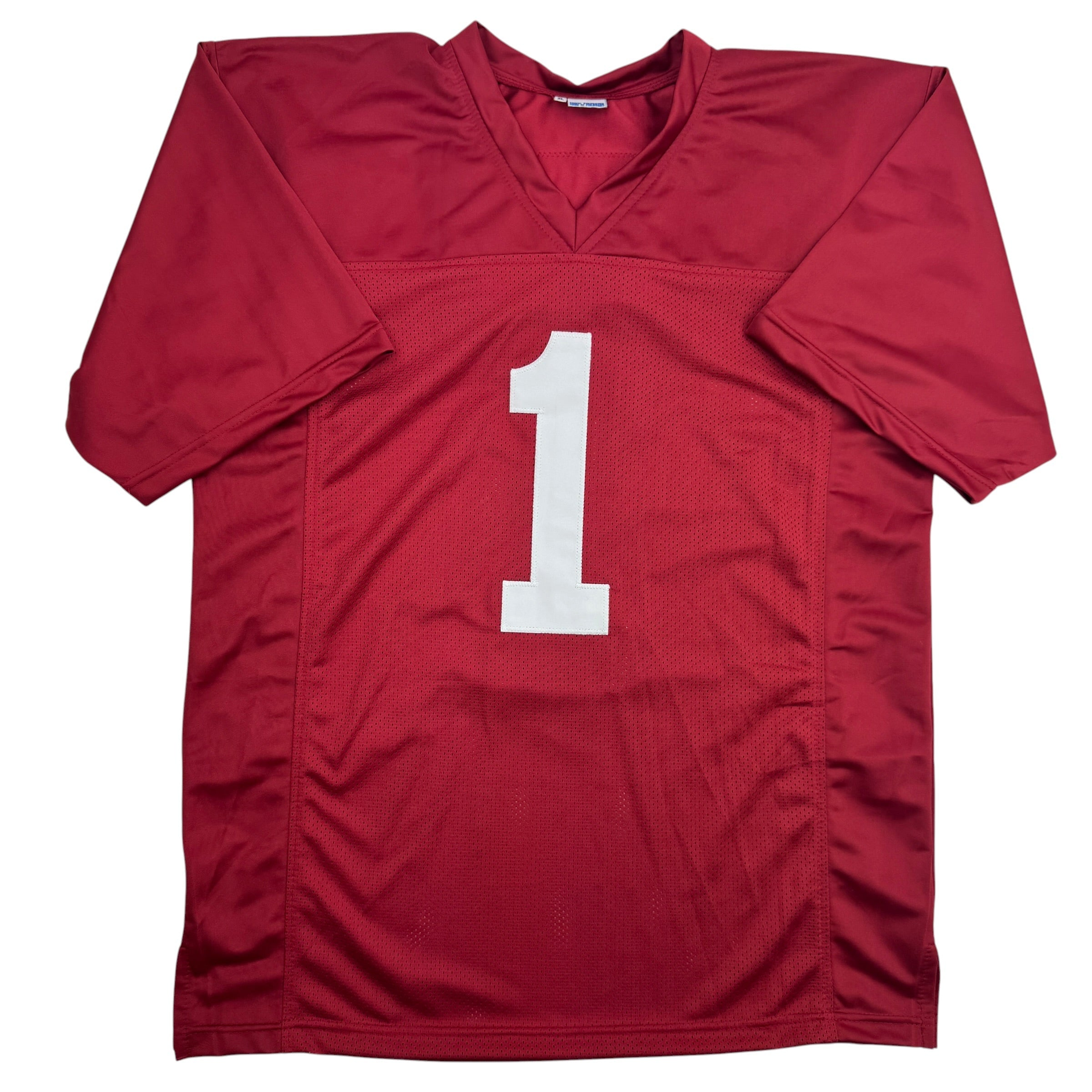 Autographed/Signed Nick Saban Alabama Red College Football Jersey PSA/DNA COA