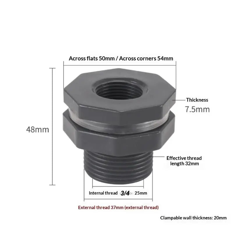 1 Set 3/4 Inch Rain Bucket Valve Fittings Connectors PVC Rain Bucket Diverter Kit Water Pipe Fittings Home Spray  Accessories