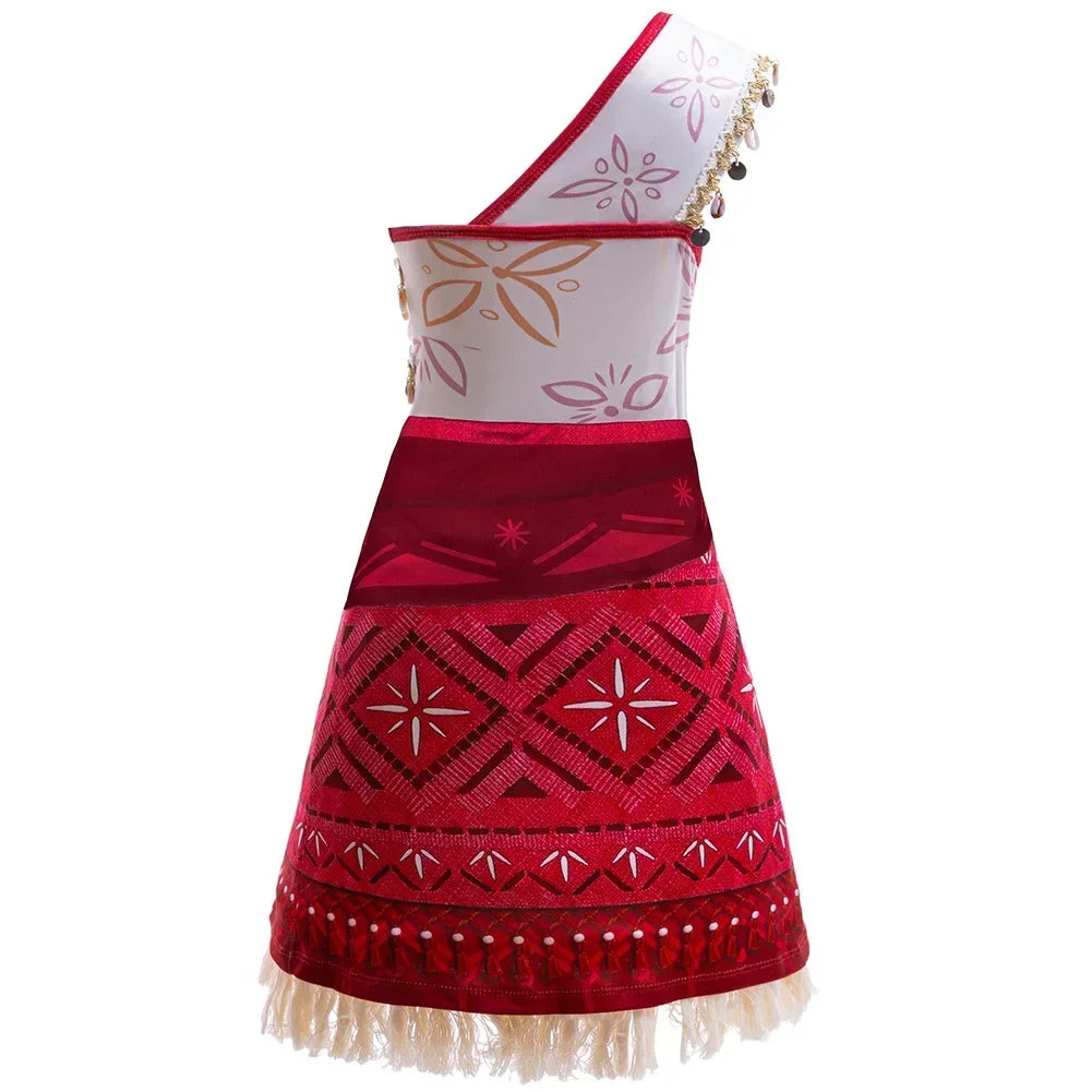 New Carnival Family Women Costume Ocean Adventure Moana Cosplay Short-Sleeved Clothes Adult Kids Vaiana Cosplay Princess Dress