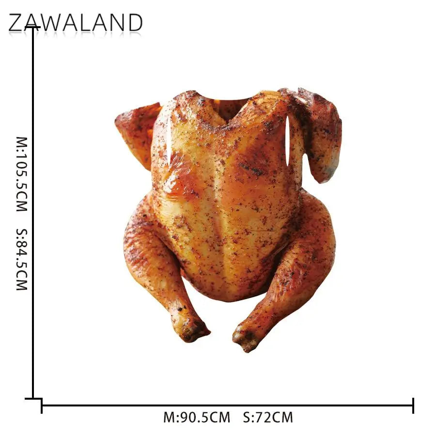 Zawaland Funny Roasted Turkey Costumes Adult Kid Cosplay Orleans Chicken Clothes Sponge Suit Thanksgiving Day Party Outfit
