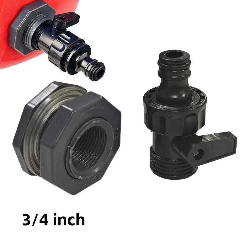 1 Set 3/4 Inch Rain Bucket Valve Fittings Connectors PVC Rain Bucket Diverter Kit Water Pipe Fittings Home Spray  Accessories
